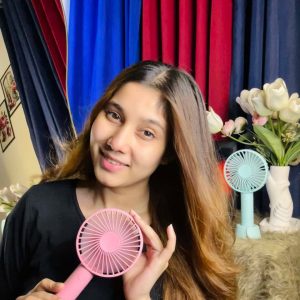 mini fan (pink+sky blu)